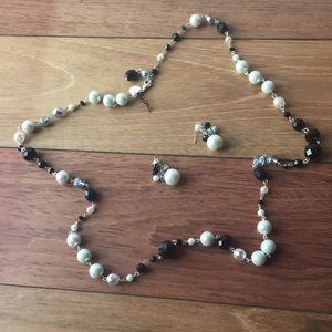 Black House White Market necklace earring set